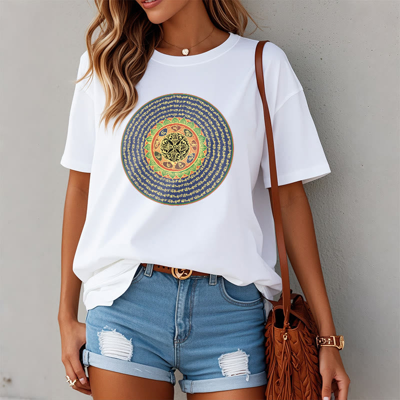 Camiseta sánscrita con Buddha Stones 108 Om Mani Padme Hum Mantra - image 3