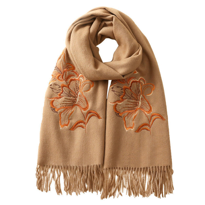 Bufanda de viaje acogedora de invierno con Buddha Stones