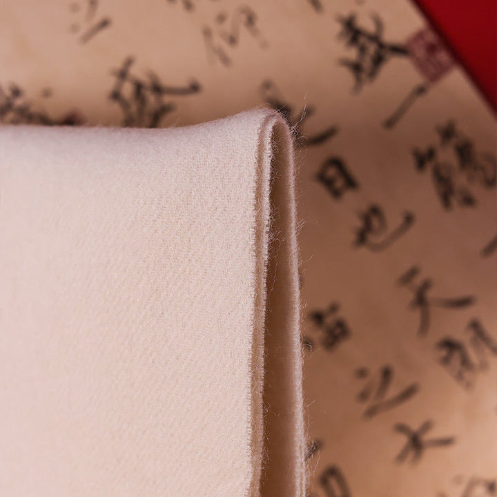 Bufanda de viaje acogedora de invierno con borlas bordadas con magnolias y chal de lana con Buddha Stones