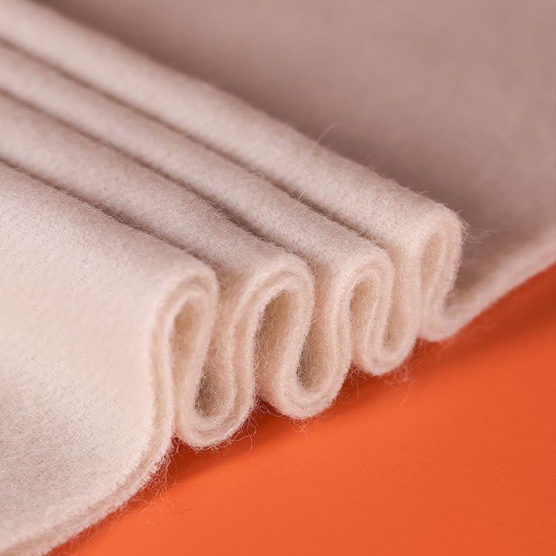 Bufanda de viaje acogedora de invierno con borlas bordadas con magnolias y chal de lana con Buddha Stones