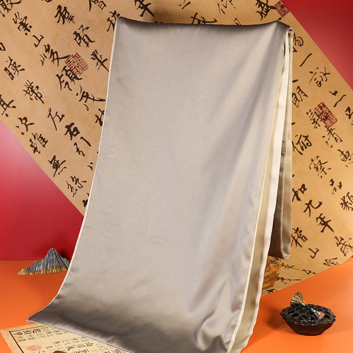 Bufanda de viaje acogedora de invierno con bordado de Suzhou, Buddha Stones , mariposa Yulan, bambú, urraca