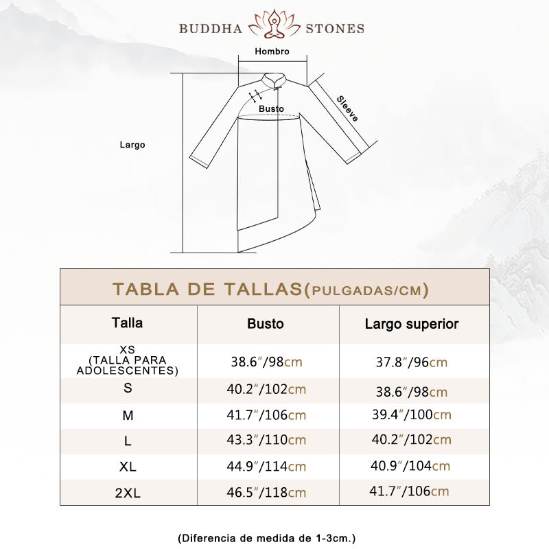 Conjunto de ropa Unisex para práctica de Zen Tai Chi Qigong, pintura degradada de Buddha Stones, meditación, oración espiritual - image 5