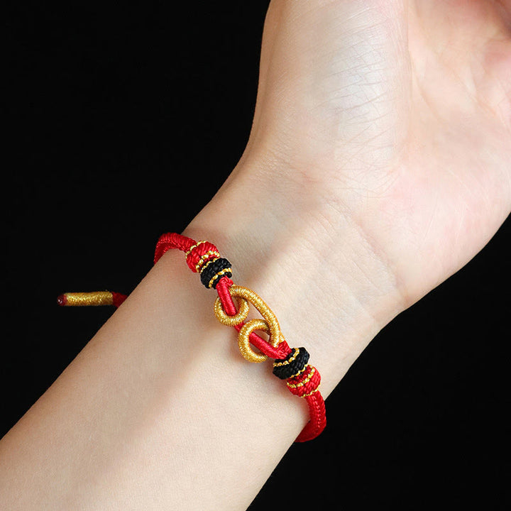 Pulsera de protección trenzada con diseño de Buddha Stones hecha a mano