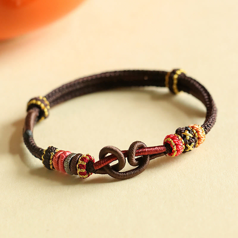 Pulsera de protección trenzada con diseño de Buddha Stones hecha a mano