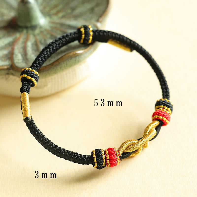 Pulsera de protección trenzada con diseño de Buddha Stones hecha a mano