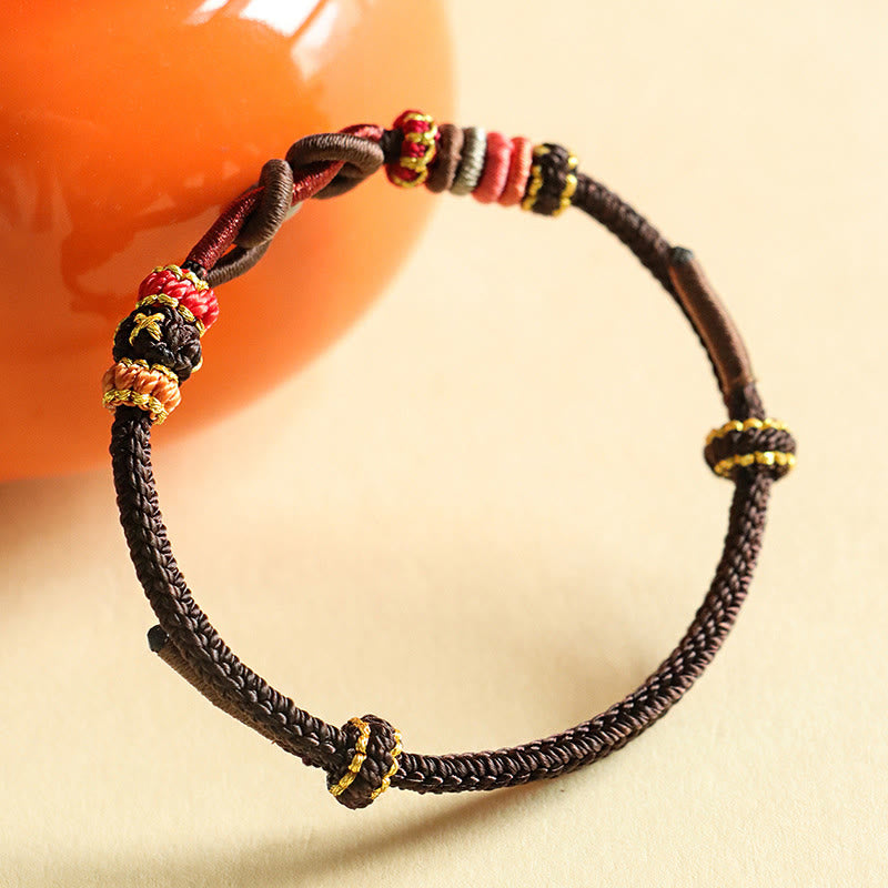 Pulsera de protección trenzada con diseño de Buddha Stones hecha a mano