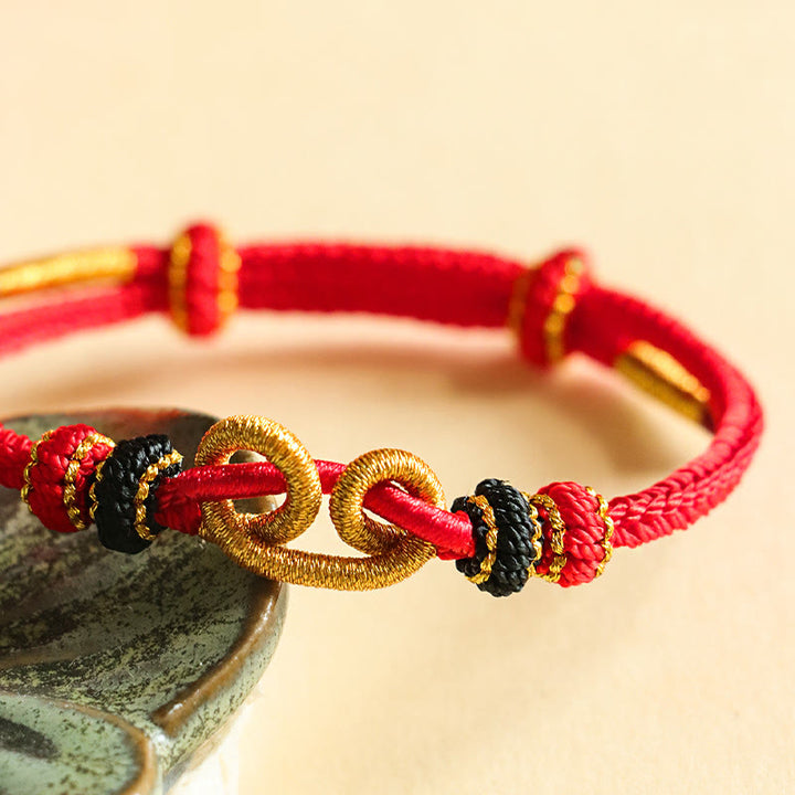 Pulsera de protección trenzada con diseño de Buddha Stones hecha a mano