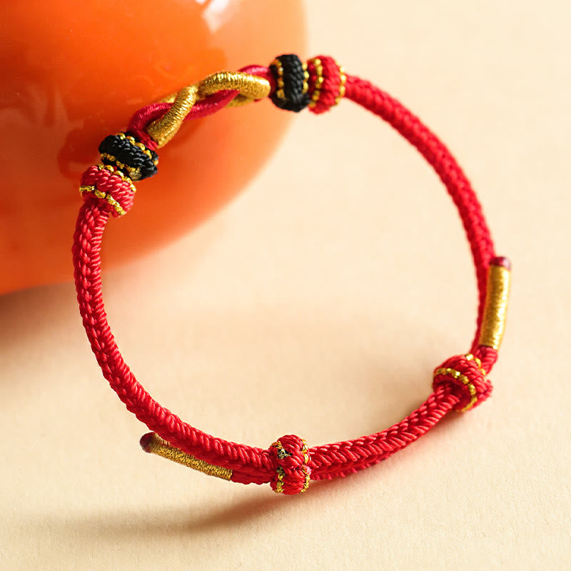 Pulsera de protección trenzada con diseño de Buddha Stones hecha a mano
