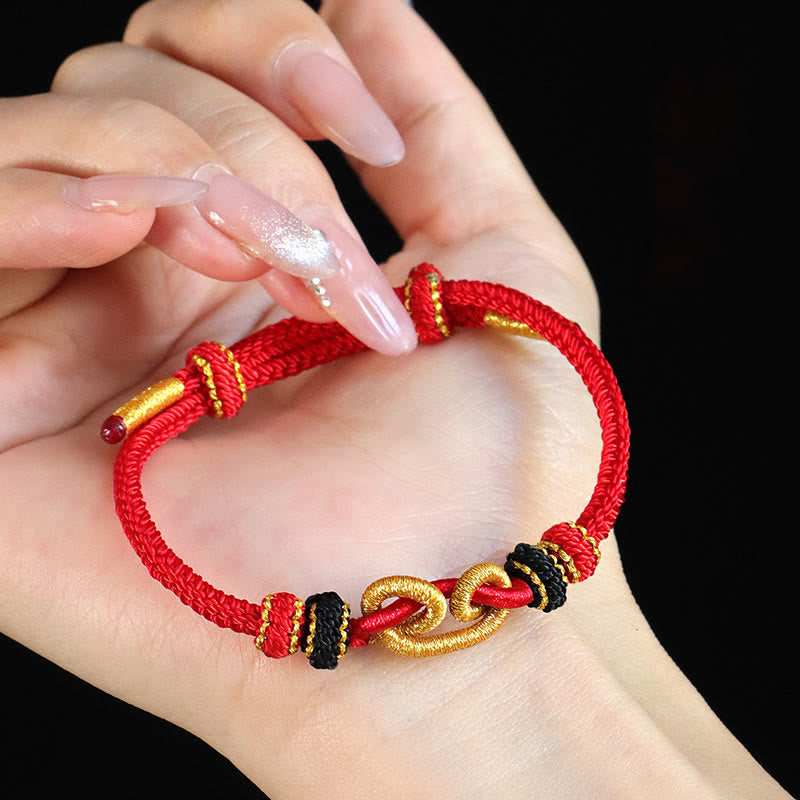 Pulsera de protección trenzada con diseño de Buddha Stones hecha a mano