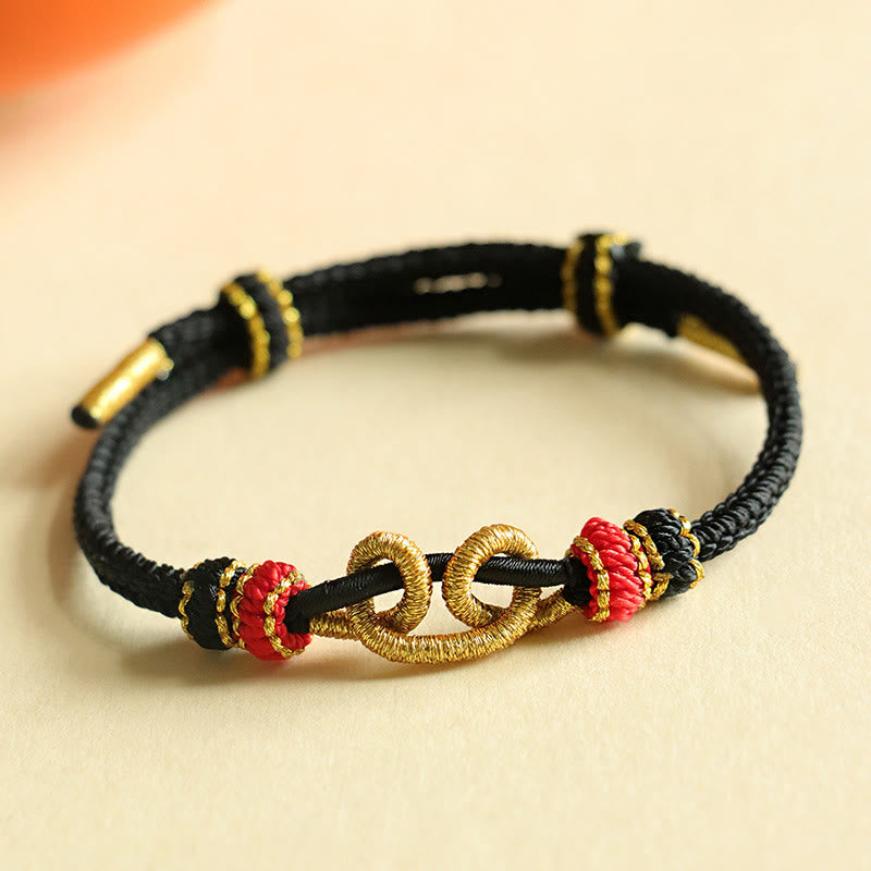 Pulsera de protección trenzada con diseño de Buddha Stones hecha a mano