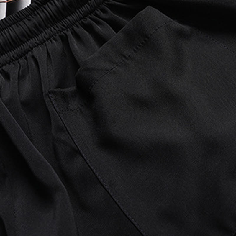 Buddha Stones Traje Tang de bambú con flor de melocotón para hombre, uniforme tradicional Hanfu, camiseta de manga corta, pantalones y conjunto de ropa - image 18