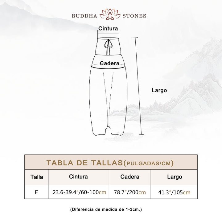 Buddha Stones de dos estilos Redondo Geométrico Suelto Casual Harem Pantalones Mono Pantalones de yoga para mujer - image 5