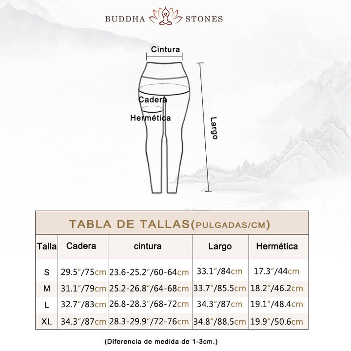Buddha Stones Pétalos de Flores Hojas Estampadas Leggings Deportivos de Cintura Alta Pantalones de Yoga para Mujer - image 5