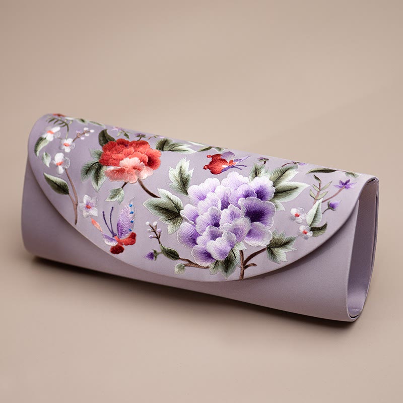 Bolso de mano con diseño de tulipán y peonía con Buddha Stones y bordado para bodas