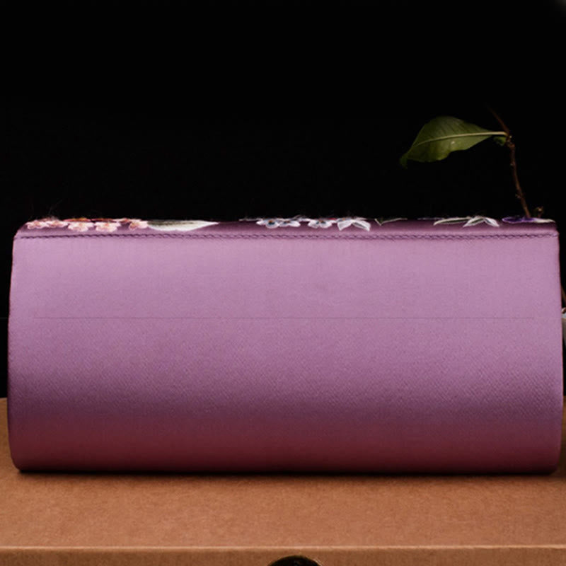 Cartera de mano con bordado de hortensias y Buddha Stones, bolso de mano, bolso cruzado