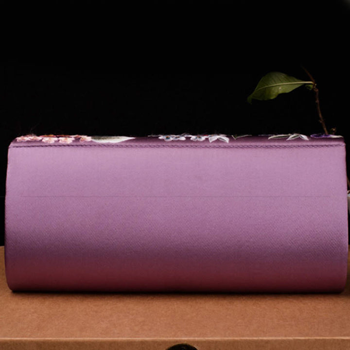 Cartera de mano con bordado de hortensias y Buddha Stones, bolso de mano, bolso cruzado