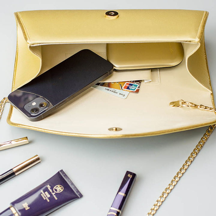 Bolso de mano con bordado de magnolia y Buddha Stones para bodas