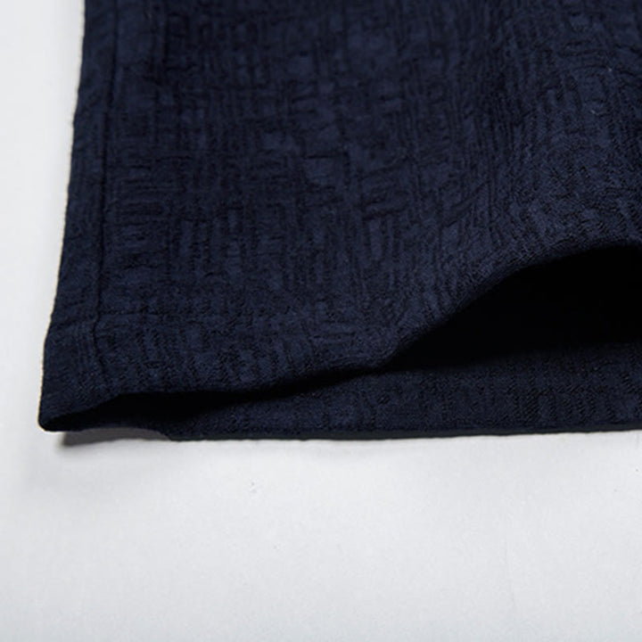 Camisa de manga larga con botones de algodón y lino con estampado de Buddha Stones para hombre - image 11