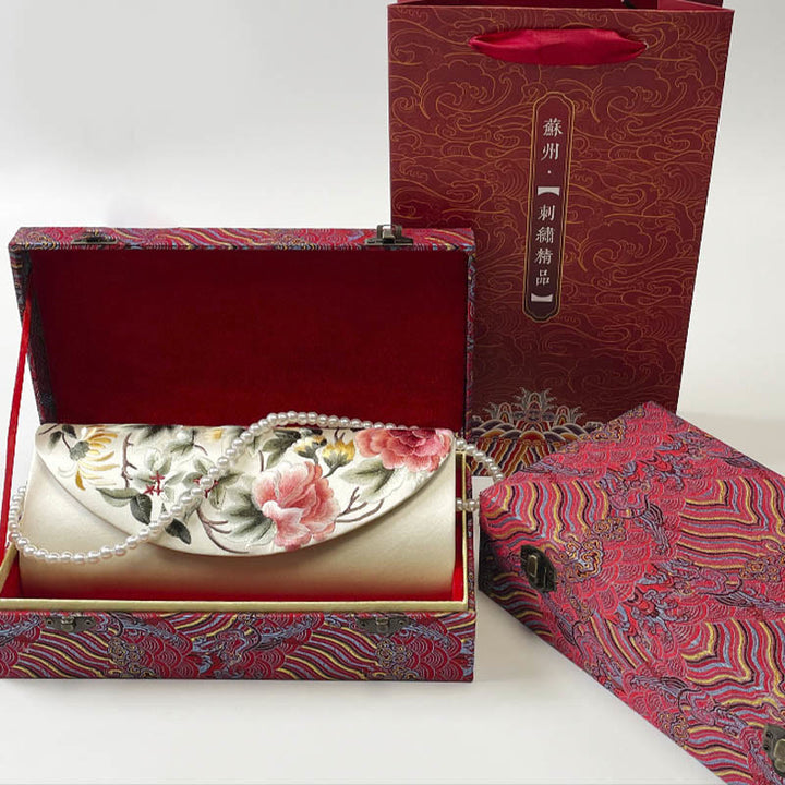 Bolso de mano con Buddha Stones bordadas para bodas, bolso de mano tipo bandolera