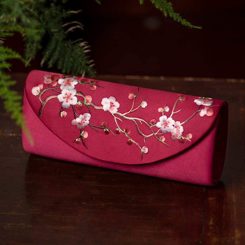 Bolso de mano con diseño de Buddha Stones y tulipán bordado en forma de flor para bodas