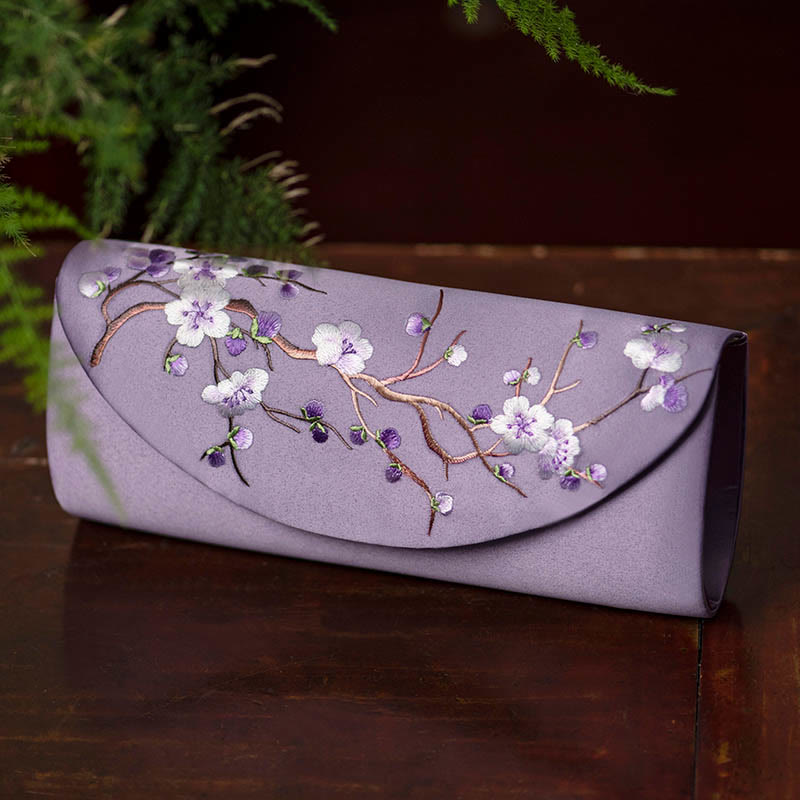 Bolso de mano con diseño de Buddha Stones y tulipán bordado en forma de flor para bodas