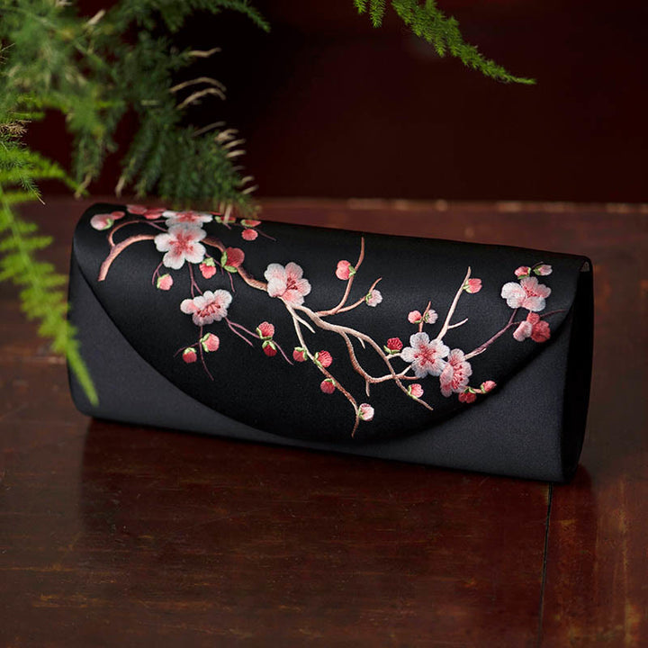 Bolso de mano con diseño de Buddha Stones y tulipán bordado en forma de flor para bodas
