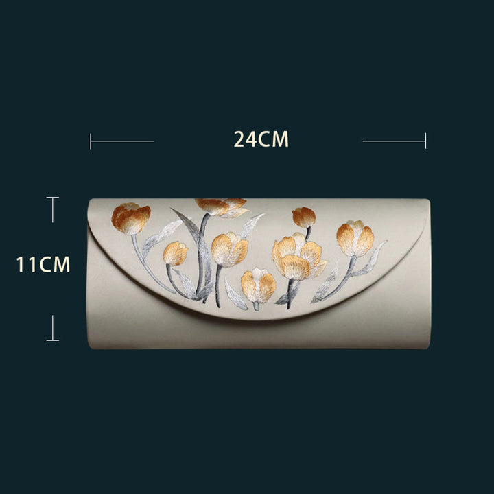 Bolso de mano con diseño de Buddha Stones bordado para bodas