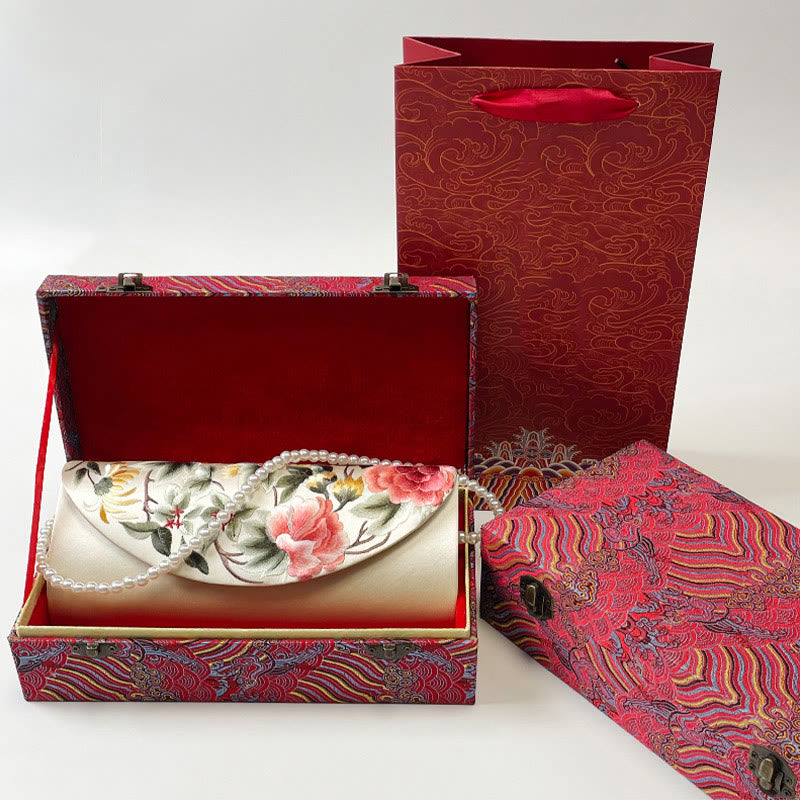 Bolso de mano con diseño de Buddha Stones bordado para bodas