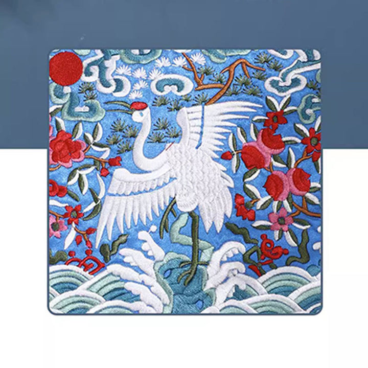 Cartera de mano con bordado de Qilin Su, dragón, fénix y bestia mítica, con Buddha Stones