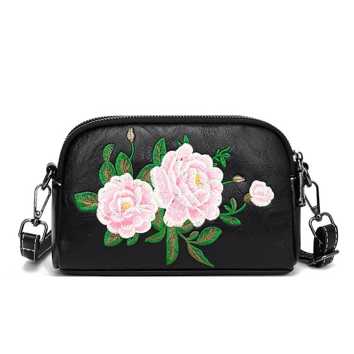 Bolso de mano con Buddha Stones, peonía, flores de granada, bolso de mano para compras, bolso de hombro, bolso cruzado