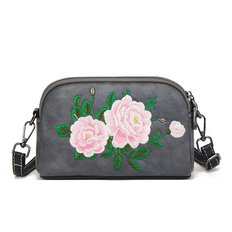 Bolso de mano con Buddha Stones, peonía, flores de granada, bolso de mano para compras, bolso de hombro, bolso cruzado