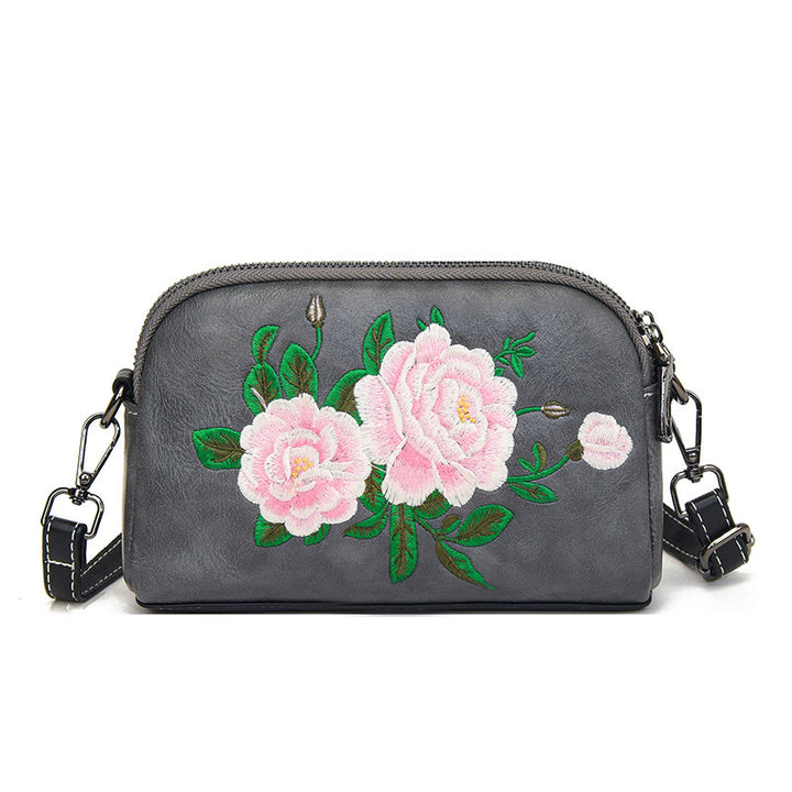 Bolso de mano con Buddha Stones, peonía, flores de granada, bolso de mano para compras, bolso de hombro, bolso cruzado