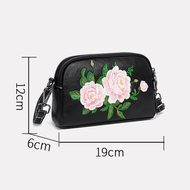 Bolso de mano con Buddha Stones, peonía, flores de granada, bolso de mano para compras, bolso de hombro, bolso cruzado
