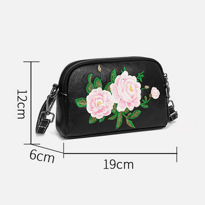 Bolso de mano con Buddha Stones, peonía, flores de granada, bolso de mano para compras, bolso de hombro, bolso cruzado