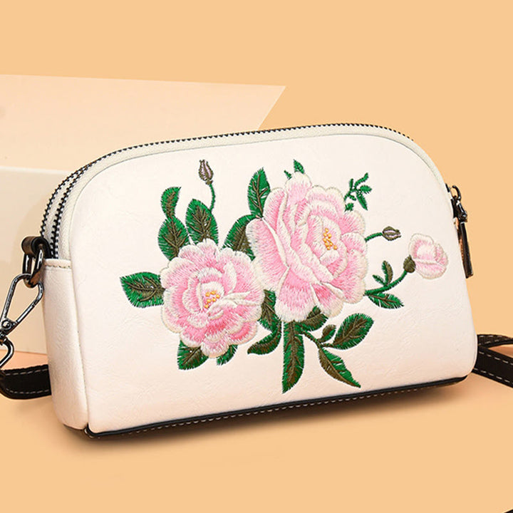 Bolso de mano con Buddha Stones, peonía, flores de granada, bolso de mano para compras, bolso de hombro, bolso cruzado