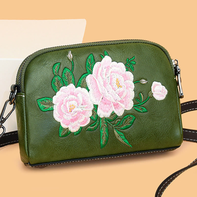 Bolso de mano con Buddha Stones, peonía, flores de granada, bolso de mano para compras, bolso de hombro, bolso cruzado