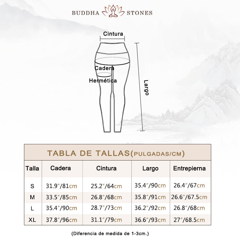 Buddha Stones Rose Lines Tiger Leopard Print Deportes Fitness Leggings de cintura alta Pantalones de yoga para mujer con bolsillos