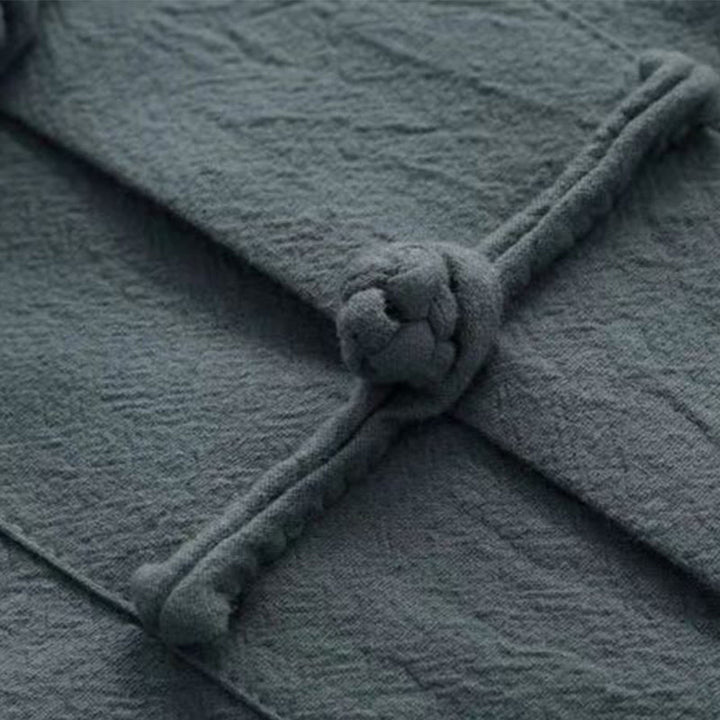 Conjunto de 2 piezas de traje Tang con Buddha Stones , uniforme tradicional con botones de rana, camisa de manga larga y pantalones para hombre - image 10