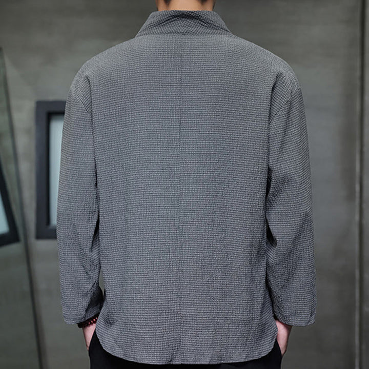 Camiseta de manga larga con cuello en V y Buddha Stones para hombre - image 21