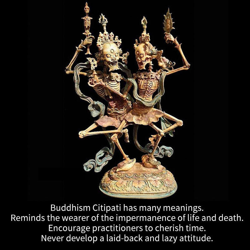 Camiseta con estampado de El Señor del Bosque Cadáver y Buddha Stones tibetanas coloridas - image 5