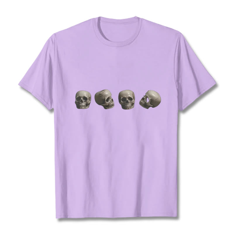 Camiseta con estampado de calaveras del bosque tibetano El Señor del Buddha Stones - Ciruela - 2XL - image 17