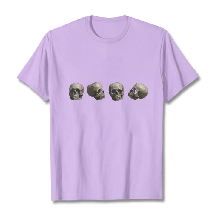 Camiseta con estampado de calaveras del bosque tibetano El Señor del Buddha Stones - Ciruela - 2XL - image 17