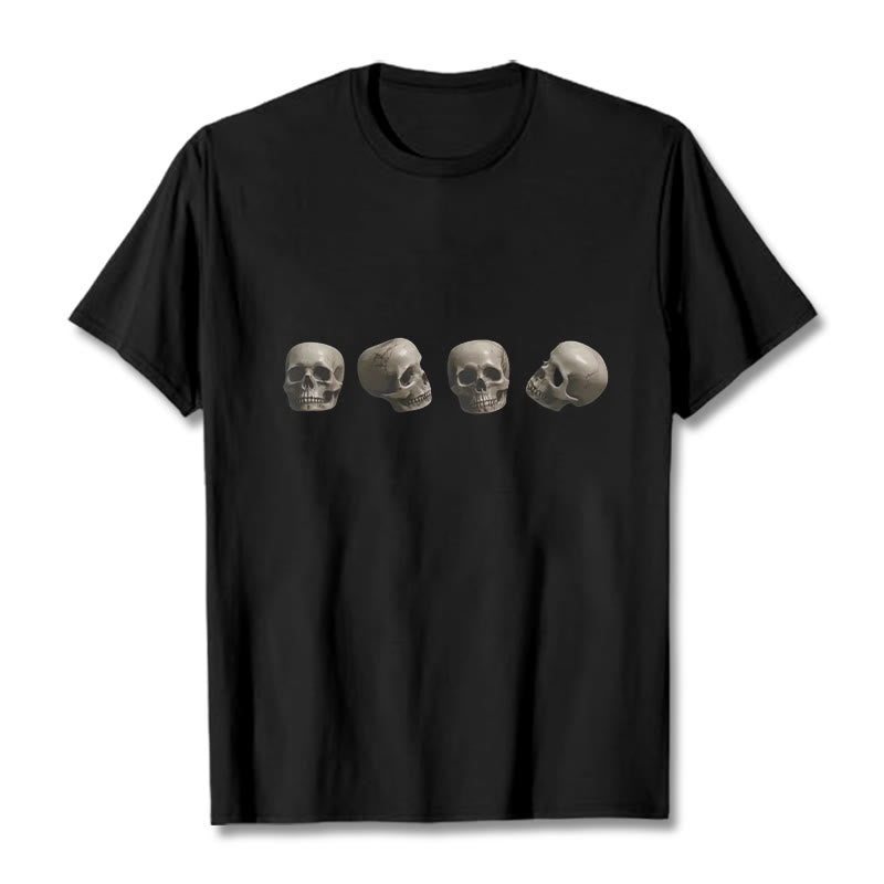 Camiseta con estampado de calaveras del bosque tibetano El Señor del Buddha Stones - Negro - 2XL - image 0