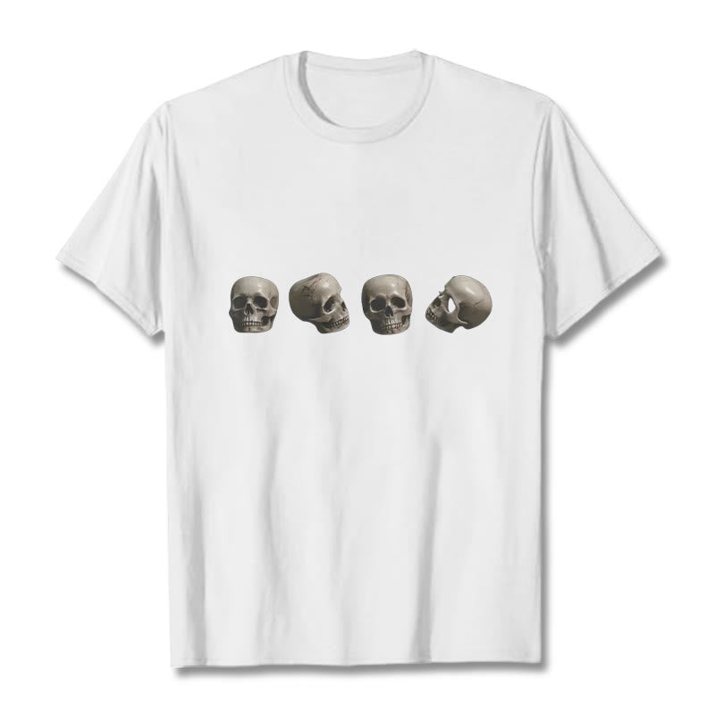 Camiseta con estampado de calaveras del bosque tibetano El Señor del Buddha Stones - Blanco - 2XL - image 10