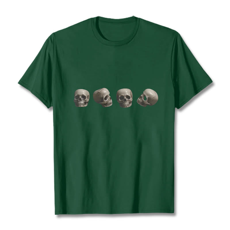 Camiseta con estampado de calaveras del bosque tibetano El Señor del Buddha Stones - Verde bosque - 2XL - image 8