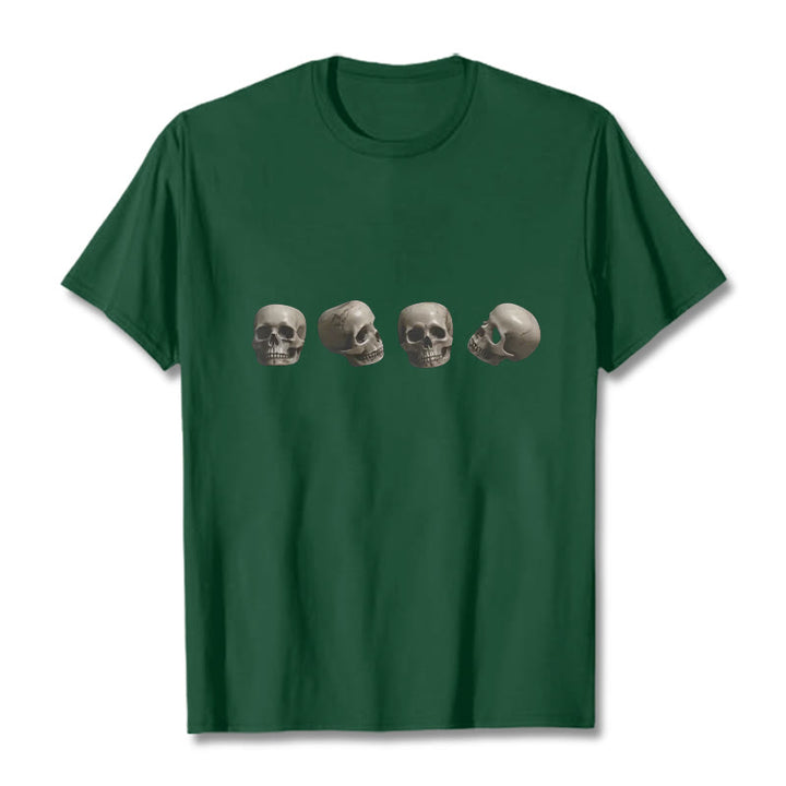 Camiseta con estampado de calaveras del bosque tibetano El Señor del Buddha Stones - Verde bosque - 2XL - image 8