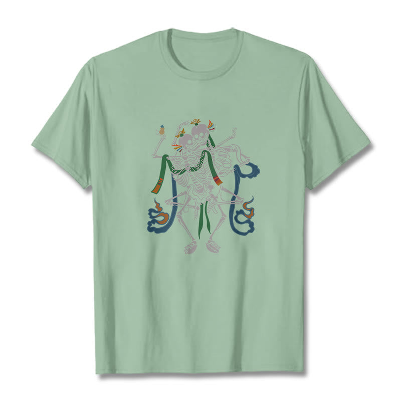 Camiseta con diseño de Buddha Stones tibetanas El Señor del Bosque Cadáver - Verde pálido - 2XL - image 15