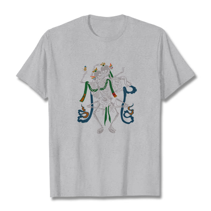 Camiseta con diseño de Buddha Stones tibetanas El Señor del Bosque Cadáver - Gris claro - 2XL - image 22