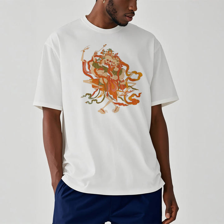 Camiseta con estampado de El Señor del Bosque Cadáver y Buddha Stones tibetanas coloridas - image 10