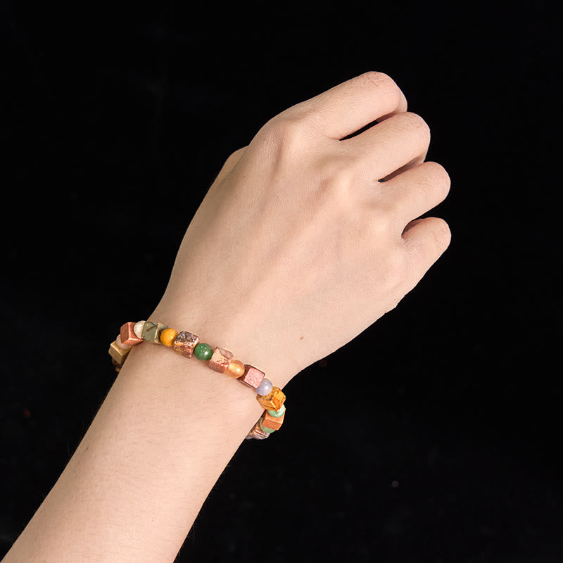 Pulsera de prosperidad de ágata roja con piedra de Shoushan y piedras de Buddha Stones